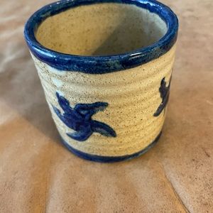 Cup/ Pencil Holder Handcrafted, signed Pottery